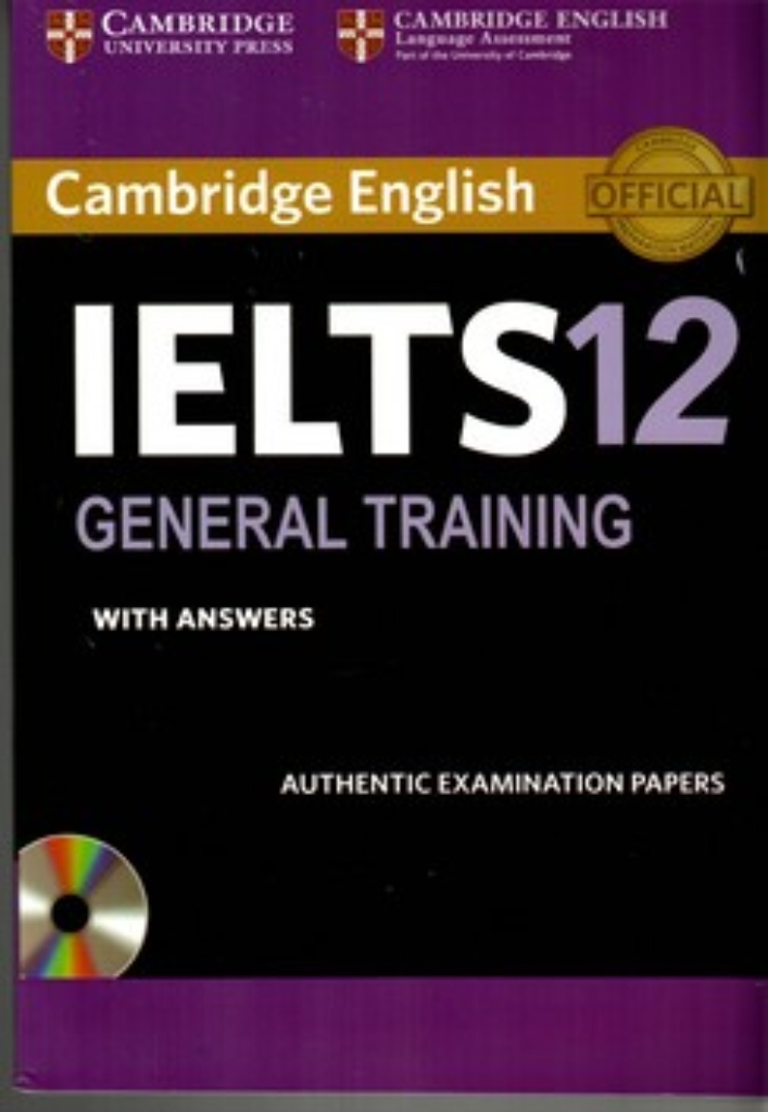 تصویر  IELTS 12 - General Training - Cambridge + CD (رقعی-شمیز)