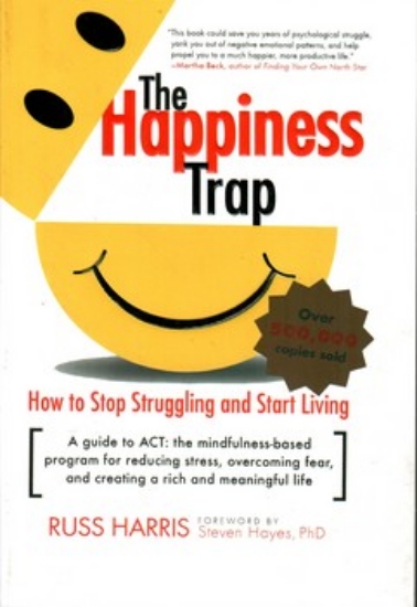 تصویر  the happiness trap تله شادمانی (رقعی-شمیز)