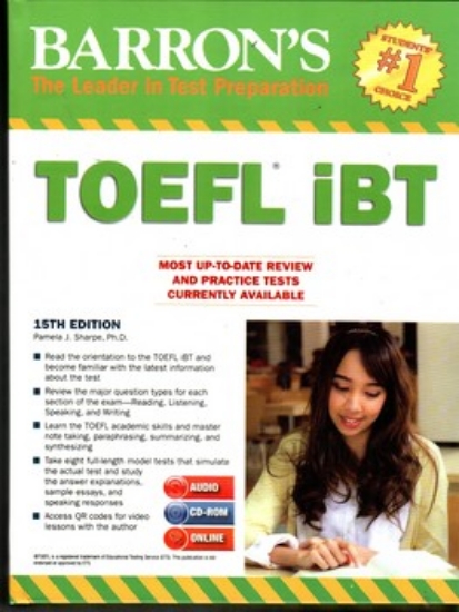 تصویر  tofel ibt barrons 15th +dvd (رحلی-گالینگور)