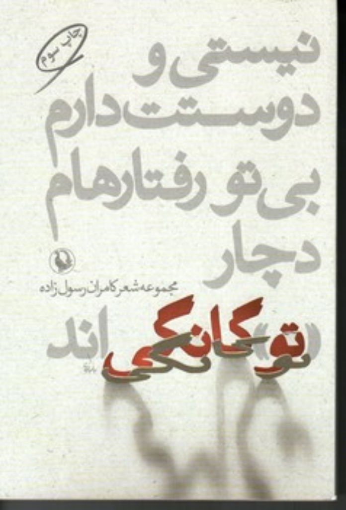 تصویر  نیستی و دوستت دارم بی تو رفتاهام دچار تو گانگی اند (رقعی-شمیز)